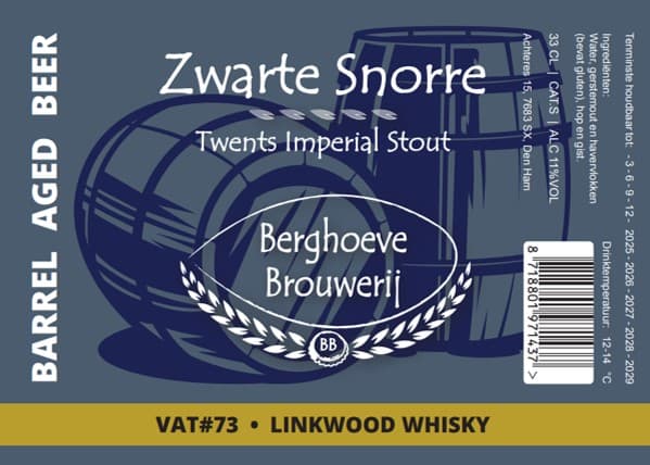 VAT#73 Zwarte Snorre Barrel Aged Linkwood Whisky