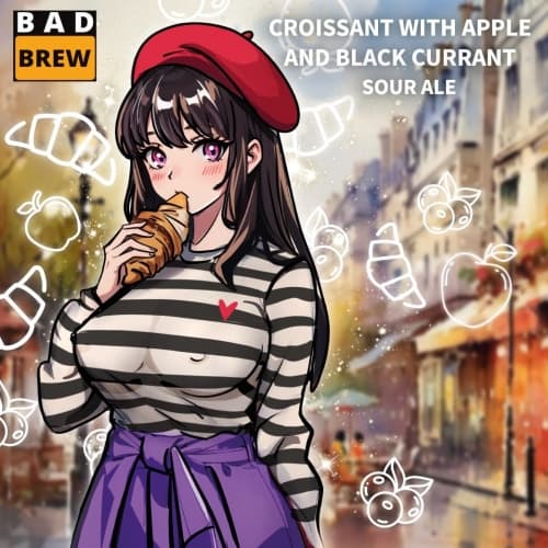 CROISSANT WITH APPLE AND BLACK CURRANT