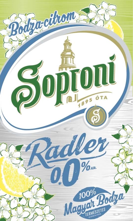 Soproni 0.0% Radler Bodza-Citrom