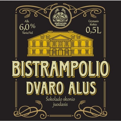 Bistrampolio dvaro Šokolado Juodasis/ Bistrampolio Dvaro Chocolate Black