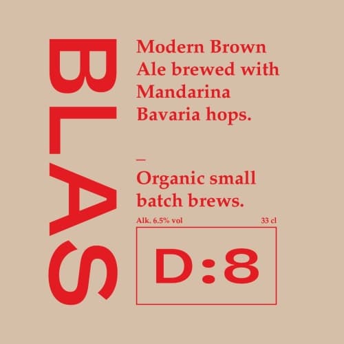 D:8 Modern Brown Ale Brewed With Mandarina Bavaria Hops.