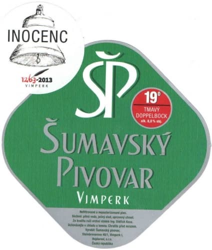 Vimperský tmavý Doppelbock 19° Inocenc