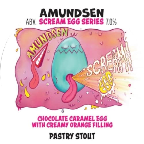 Scream Egg Series Chocolate Caramel Egg With Creamy Orange Filling