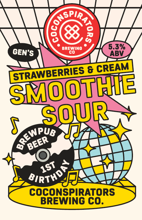 Gens Strawberry, Peach And Cream Smoothie Sour - 1st Birthday Beer