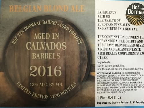 Barrel Aged Blonde - Calvados