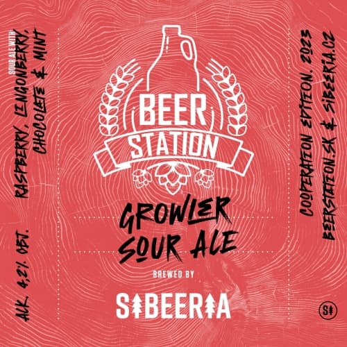 Growler Sour Ale: Raspberry, Lingonberry, Chocolate & Mint