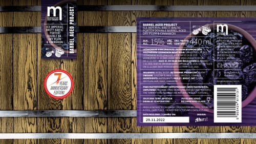 Barrel Aged Project: Ice Imperial Brett Baltic Porter Double Barrel Aged Dry Plum & Cinnamon