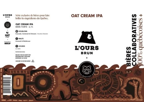 Oat Cream IPA - Houblons Bastien (Bières Collaboratives 100% Québécoises)