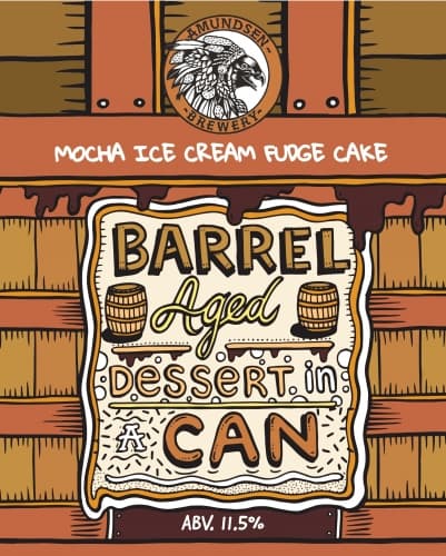 Barrel Aged Dessert In A Can - Mocha Ice Cream Fudge Cake