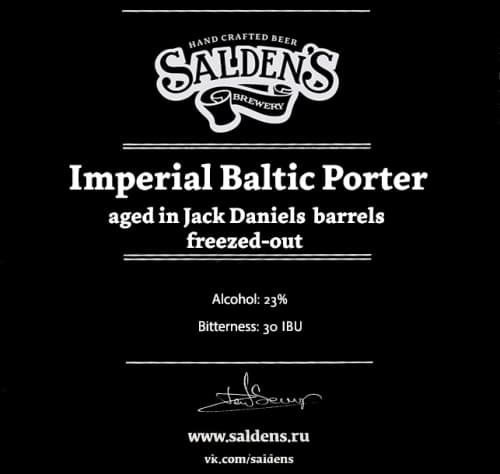 Imperial Baltic Porter Freezed-out Aged In Jack Daniels Barrels