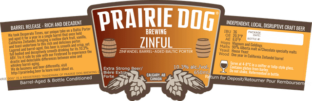 Zinful California Zinfandel Barrel-Aged Baltic Porter