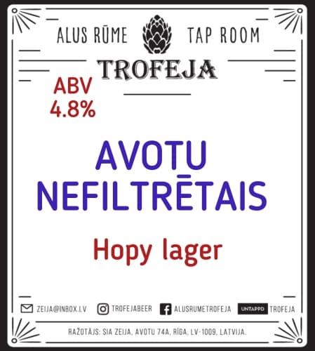 AVOTU NEFILTRĒTAIS