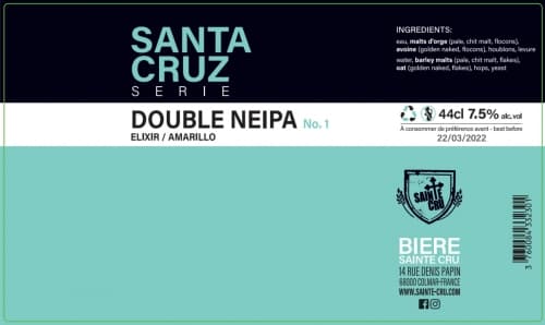 Santa Cruz Serie Double NEIPA NO.1 Elixir/Amarillo