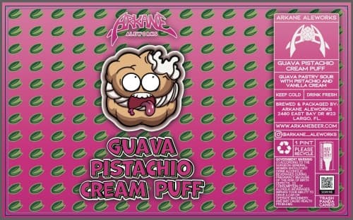 Guava Pistachio Cream Puff