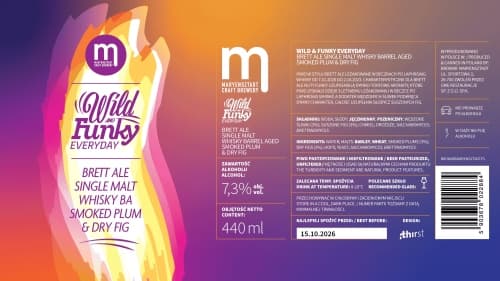 WILD & FUNKY EVERYDAY BRETT ALE SINGLE MALT WHISKY BARREL AGED SMOKED PLUM & DRY FIG