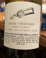 Bassi Vineyard Syrah