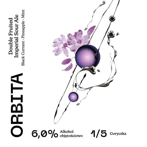 Orbita Double Fruited Imperial Sour Ale Black Currant, Pineapple & Fresh Mint