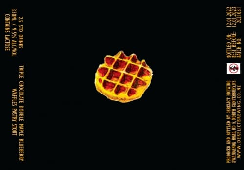 Triple Chocolate Double Maple Blueberry Waffles