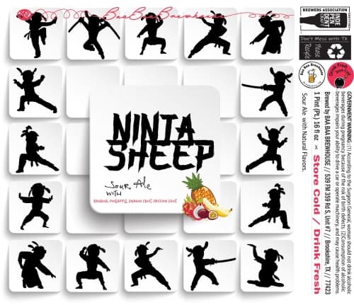 Ninja Sheep - Banana, Pineapple, Dragon Fruit & Passion Fruit