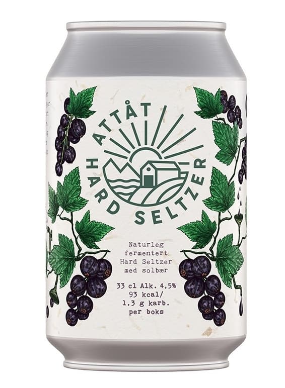 Attåt Hard Seltzer Solbær (4,5%)