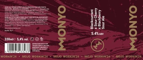 MOJO WORKIN'24: Blackcurrant X Sour Cherry X Blackberry Sour Ale