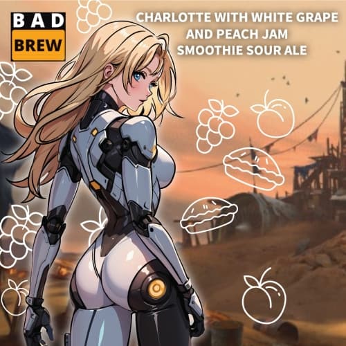CHARLOTTE WITH WHITE GRAPE AND PEACH JAM