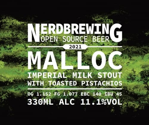 Malloc Imperial Milk Stout With Toasted Pistachios