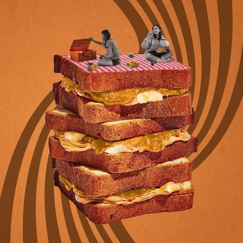 Lunch Break: Peanut Butter Banana Honey Sandwich