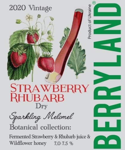 Strawberry Rhubarb Sparkling Melomel
