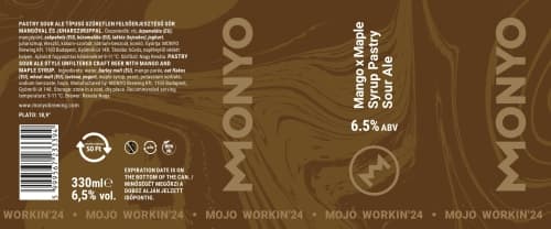 MOJO WORKIN'24 Mango X Maple Syrup Pastry Sour Ale