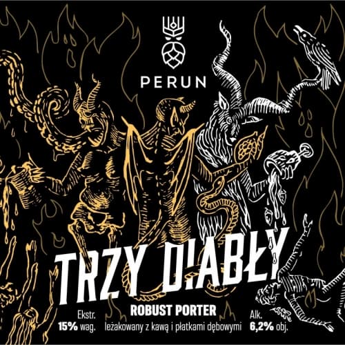 Trzy Diabły: Robust Porter Leżakowany z Kawą i Płatkami Dębowymi