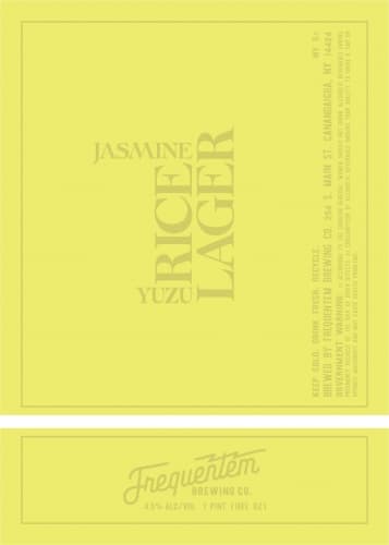 Jasmine Rice Lager W/ Yuzu