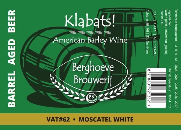 VAT#62 Klabats! Barrel Aged Moscatel White