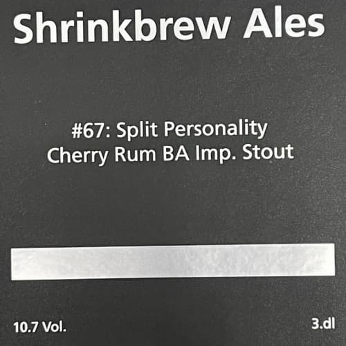 #67: Split Personality Cherry Rum BA Imp. Stout