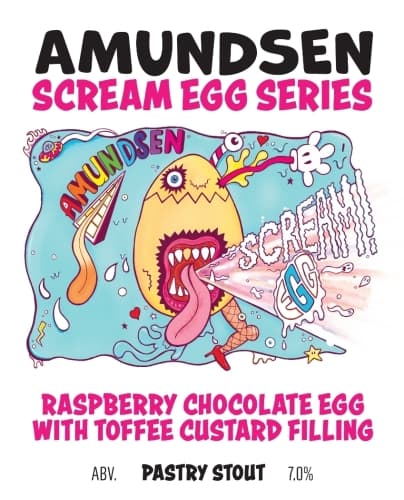 Scream Egg Series Raspberry Chocolate With Toffee Custard