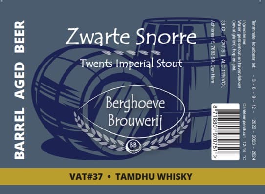 VAT#37 Zwarte Snorre Barrel Aged Tamdhu Whisky