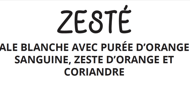 Zesté - Blanche Orange