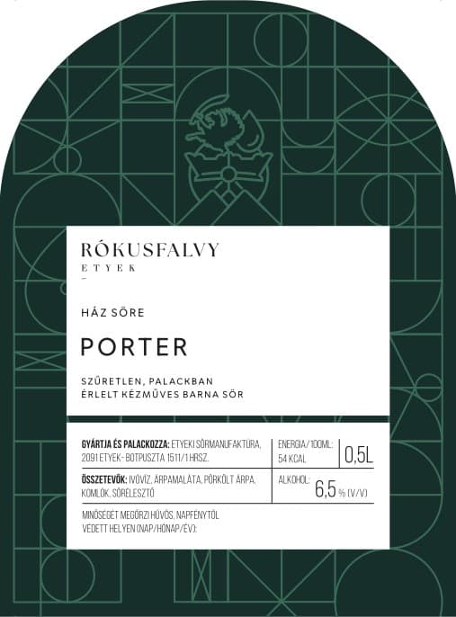 Rókusfalvy Ház Söre Porter