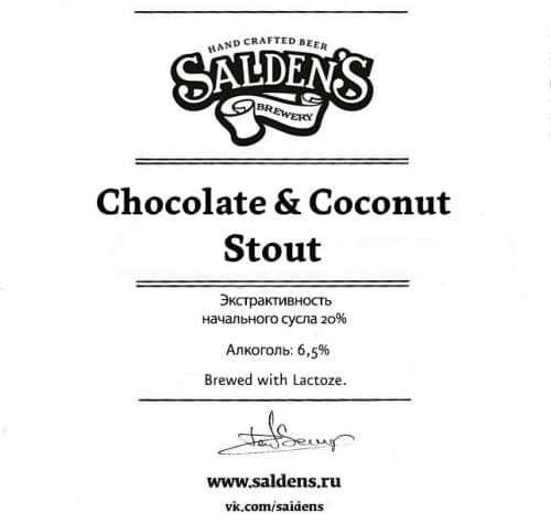 Chocolate & Coconut Stout