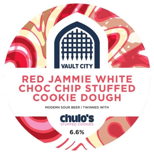 Red Jammie White Choc Chip Stuffed Cookie Dough