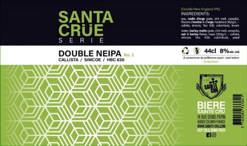 DOUBLE NEIPA No. 3 Callista / Simcoe / HBC 630