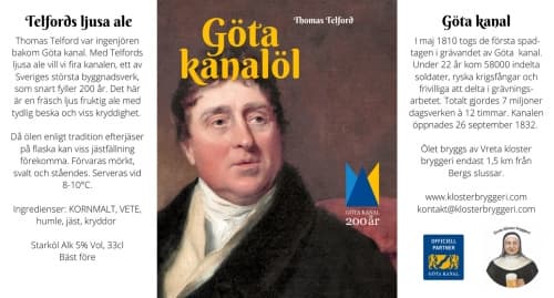 Göta kanalöl Telfords Ljusa Ale